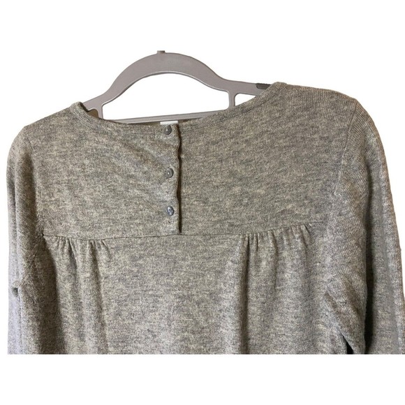 Boden‎ Sweater Womens Pullover Gray Wool Blend Button Back 3/4th sleeve Sz 6 - Picture 5 of 11